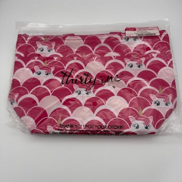 Thirty-one Gifts Thermal Tote Lunch Bag - Unicorn Dreams BRAND NEW Pink - Picture 1 of 3